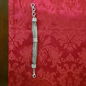 Silpada Talk of the Town Bracelet 8.25" 925 sterling silver. Retired.